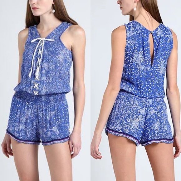 Poupette St. Barth Pants - Poupette St Barth Blue Romper